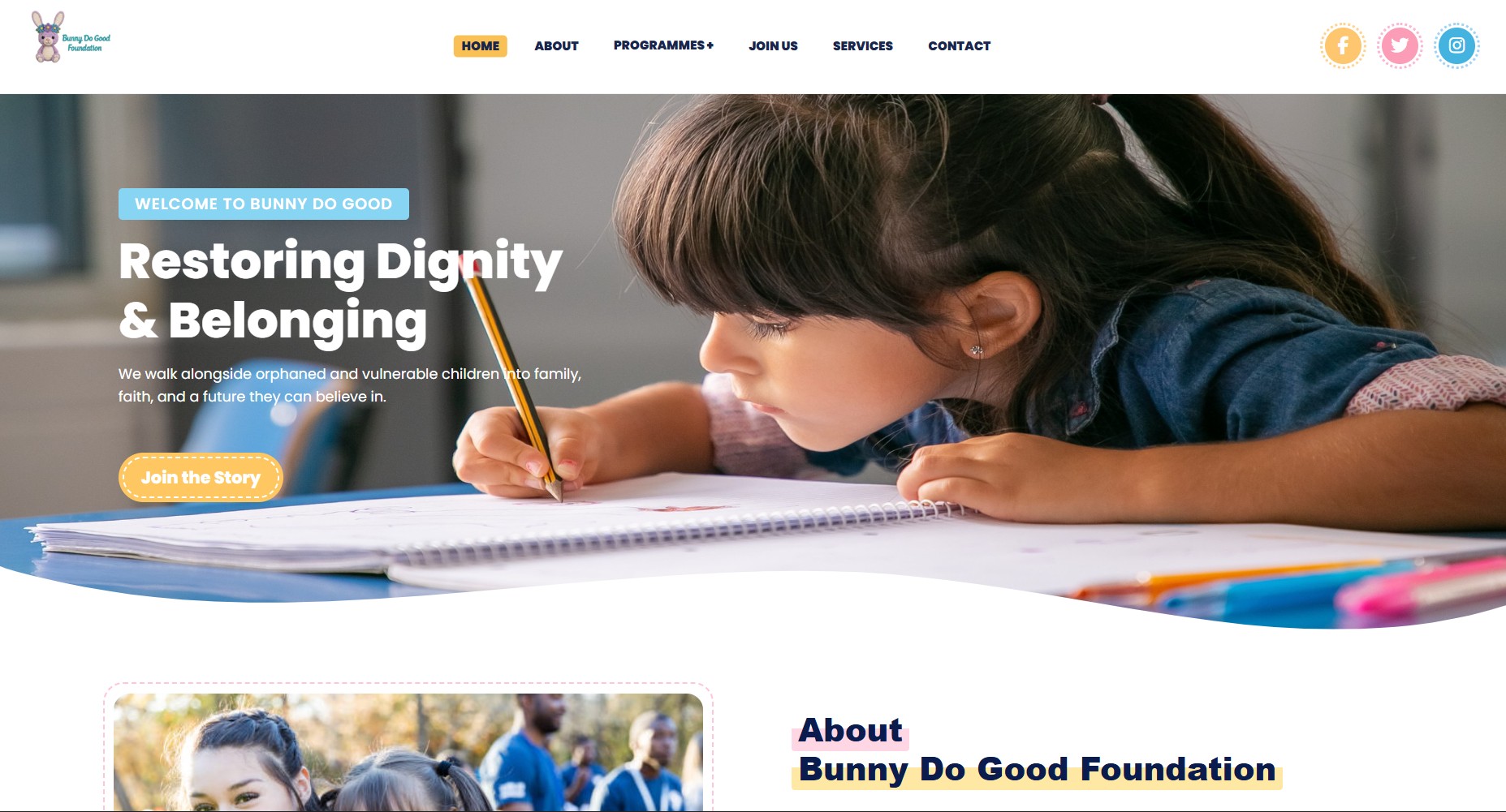 Bunny Do Good Foundation website preview